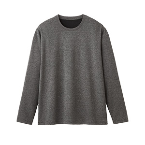 杢グレー/長袖シャツ