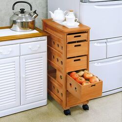 天然木すき間ストッカー