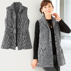 変化織素材ベスト