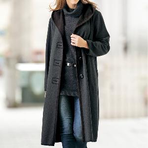 あったか柔らかフード付コーディガン