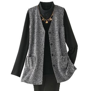 裏地付ツィード風ベスト