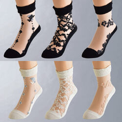 シルクの思いやりエレガントシースルーソックス6足組