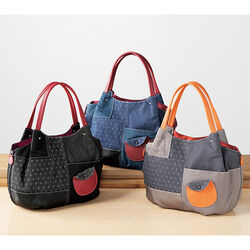 デニムパッチワーク2WAYバッグ