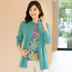 花柄インナーカットソーロングアンサンブル