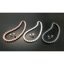 大珠貝パールネックレス&イヤリング2点セット