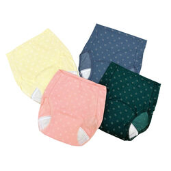 ジャカード織やわらかフィット安心ショーツ4色組