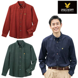 ライル&スコット カラーボタンが目を引くコーデュロイシャツ