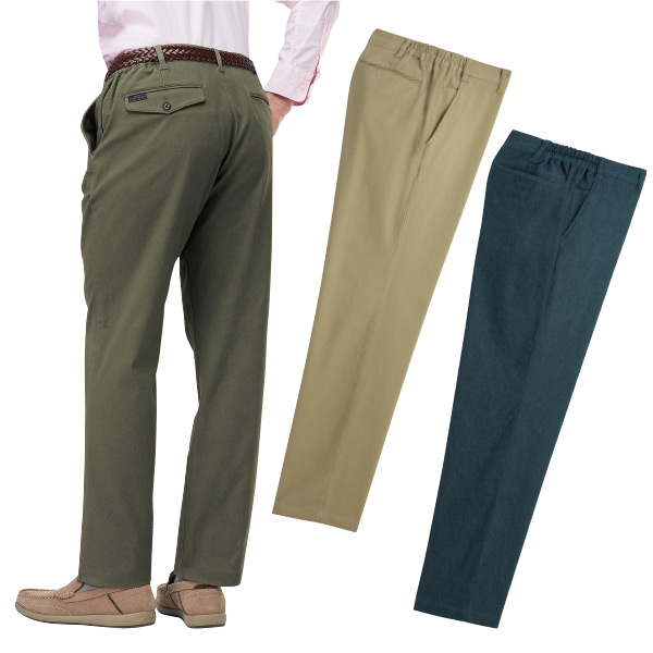 冬に納得！蓄熱素材使用カジュアルパンツ3色組