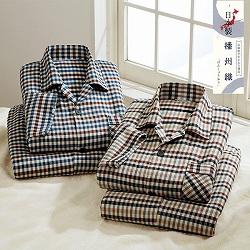 ふっくら柔らか 無撚糸パジャマ2色組