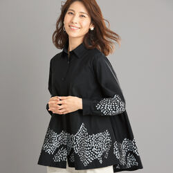 パネルプリントシャツ