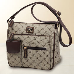 ユリ・コジマ ジャカード織生地多機能ショルダーバッグ