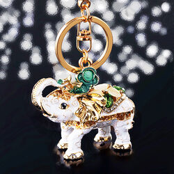 幸せ運ぶ象のキーホルダー