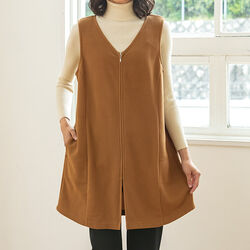 あったかフリースロング丈ベスト