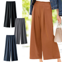 裏起毛ゆったりワイドイージーパンツ