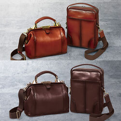 日本製アンティーク加工牛革バッグ