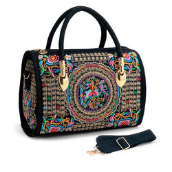 華やか刺しゅう2WAYボストン手提げ