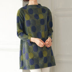 サークル柄起毛チュニック