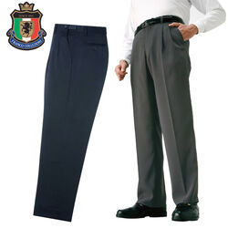 フランコ・コレツィオーニ ストレッチ素材アジャスター付スラックス2色組