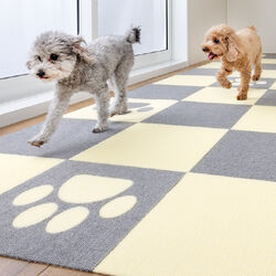 おくだけ吸着タイルマット18枚入り（足形入り）