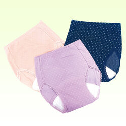 ジャカード織ドットプリント安心ショーツ3色組