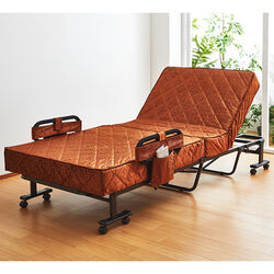 ロイヤルポケットコイル手すり付折りたたみベッド