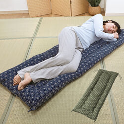 綿しじら織ごろ寝長座布団