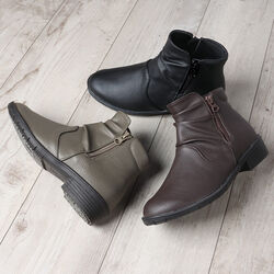 パンジー ダブルファスナーショートブーツ