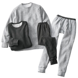 ぽかぽか吸湿発熱両面起毛インナー2色組