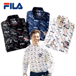 フィラ 総柄ストレッチデザインハイネック3色組