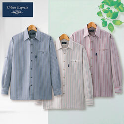 アーバンエクスプレス 爽やかストライプ柄サッカーシャツ3色組