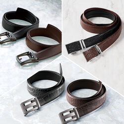 ジョージ・ガルシア 牛革ラチェット式ベルト2色組