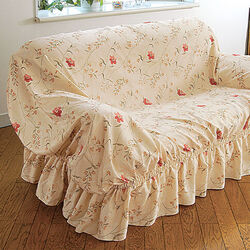 綿混ジャカード織ソファーカバー