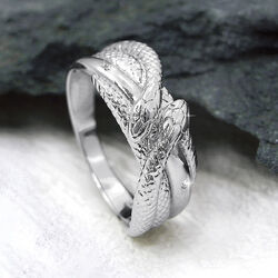 二匹の白蛇ダイヤモンドリング