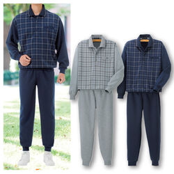 綿タッチ前身プリントポロ上下組