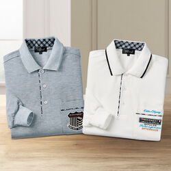 エディ・オデッセイ デザイン 鹿の子ポロシャツ2色組