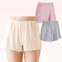 締め付けないフレアーショーツ3色組