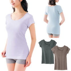 肌に優しい綿ガーゼカップ付インナー