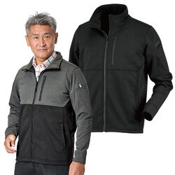 防風ストレッチニットブルゾン