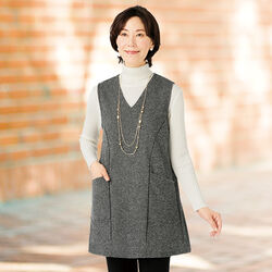 ツィード調切替すっきりベスト