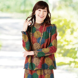 裏起毛ツリー柄プルオーバー