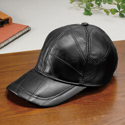 フランコ・コレツィオーニ ラム革パッチワークキャップ