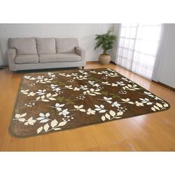 お買得リーフ柄ラグ