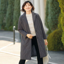 テーラード衿中わた入りコート