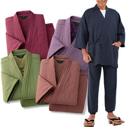 匠 裏キルト中わた入男女兼用綿作務衣