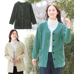 軽くてあったかフリースカーディガン