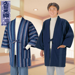 久留米織ロング半天