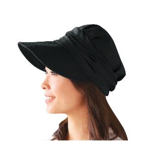 日よけつば広キャスケット