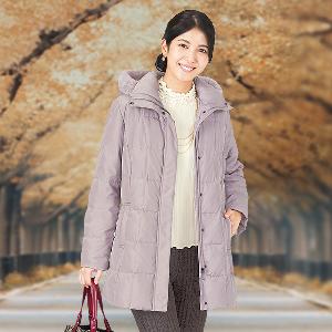 ラビットファー付ダウンコート