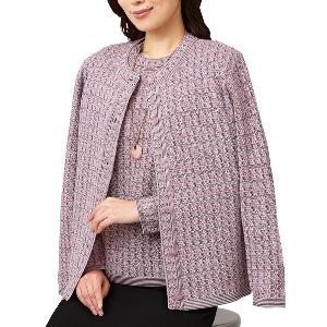 ジャガード格子柄アンサンブル