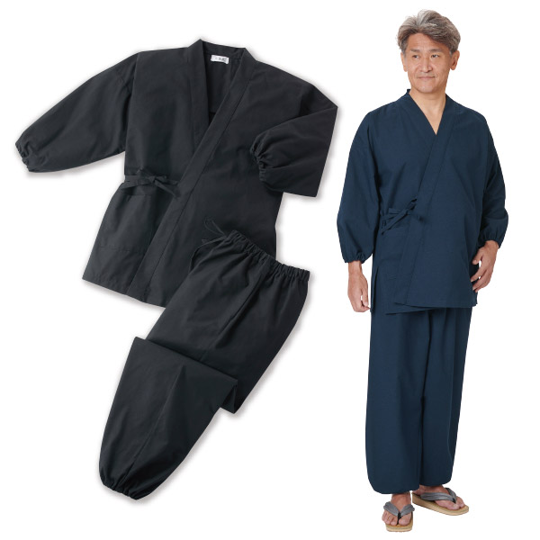 紳士久留米紬織作務衣